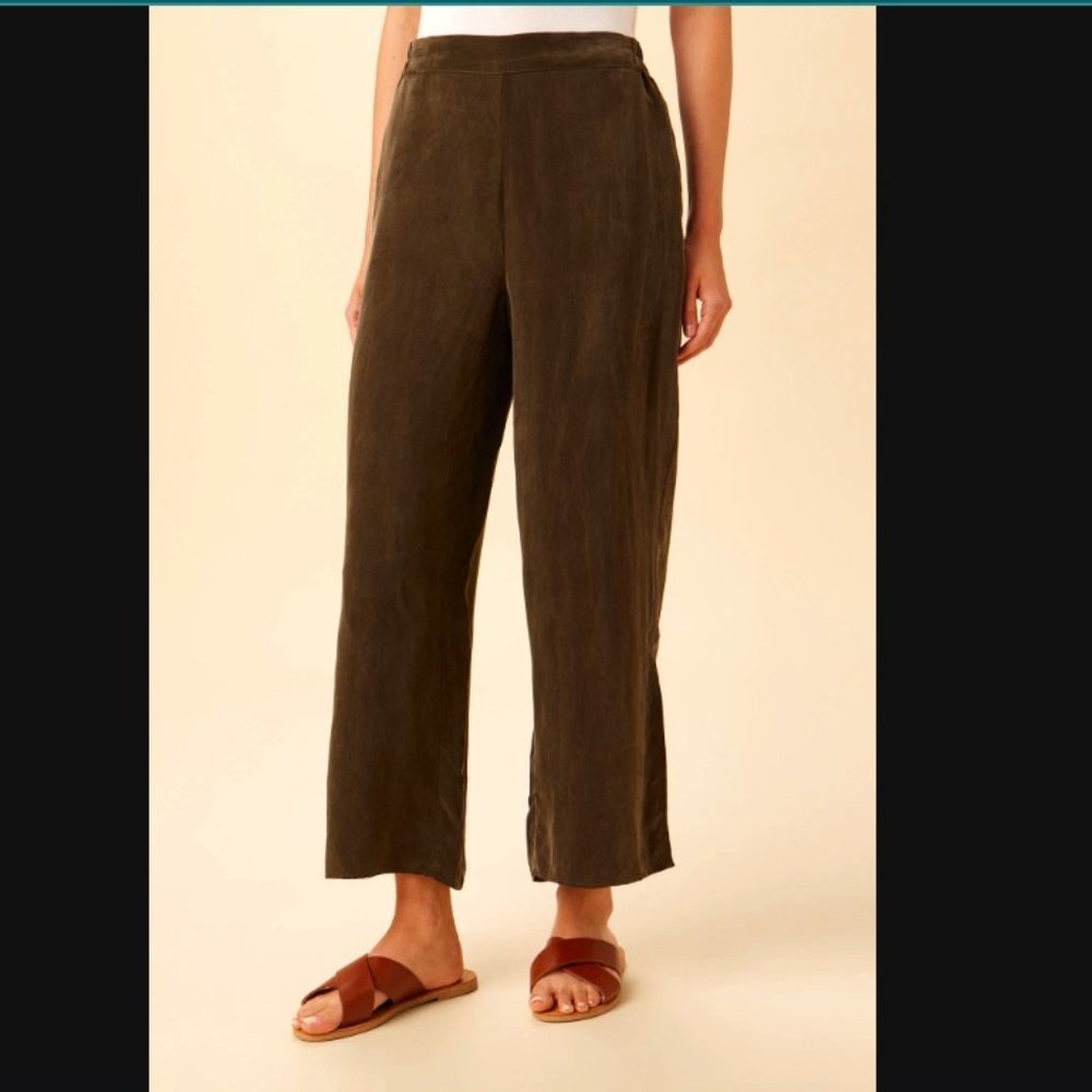 Amour Vert Sol Cottonseed Cupro Pant - OLIVE M - New with tags (NWT)